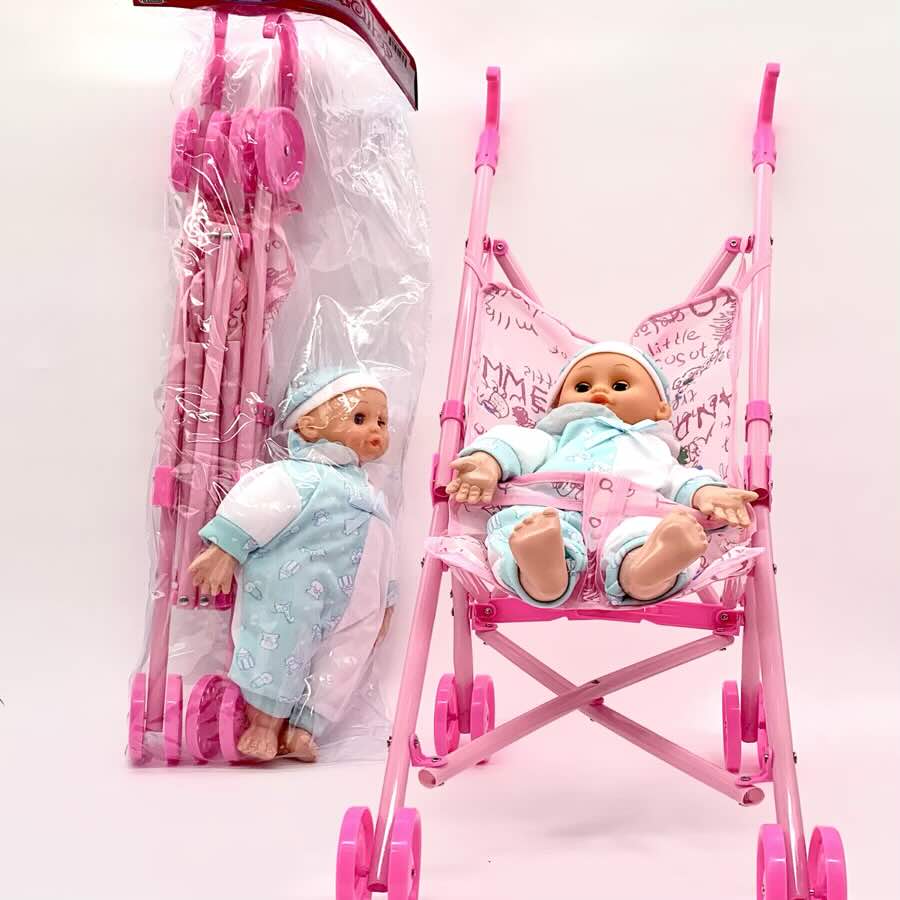 Doll with stroller - 886AE