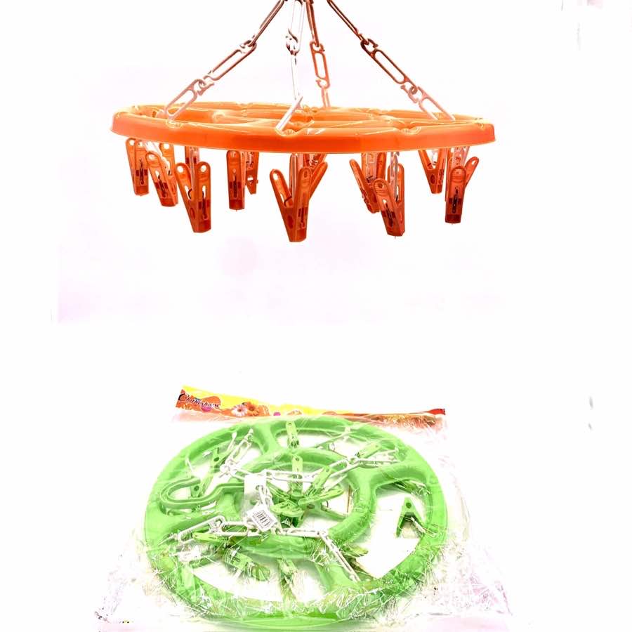 Hanging 16 pins round plastic hanger - FD830