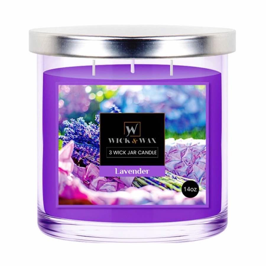 Wick jar candle lavender - 96065